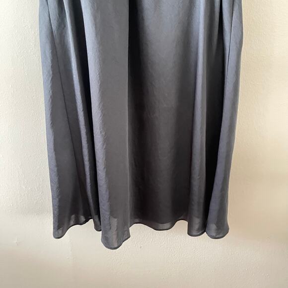 Vanessa Bruno Athe Lace Trim Shift Dress Women’s S Gray Layered Boho Chic Silky - Picture 4 of 9